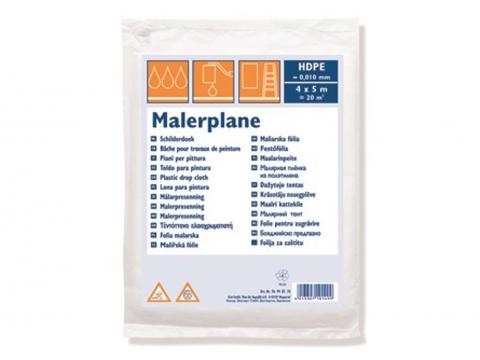BACHE POUR TRAVAUX DE TOITURE HDPE 10µ 20M² ( 4X5M ) TRANSPARENT
