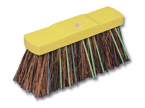 BALAI DE RUE 50% BAHIA/BALEINES JAUNE 30CM PLAT