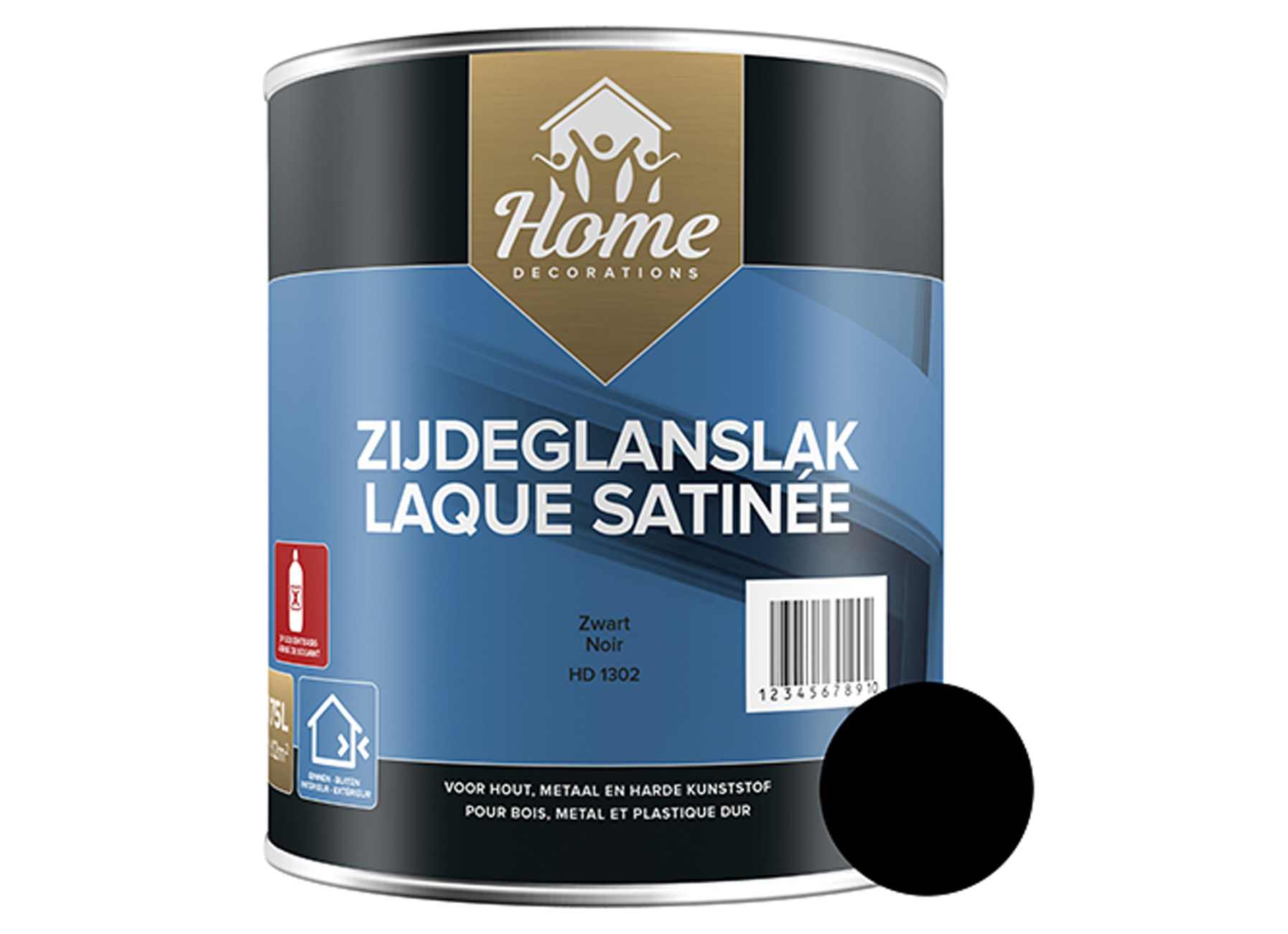 ZIJDEGLANSLAK ZWART (1428-HD1302) 750ML