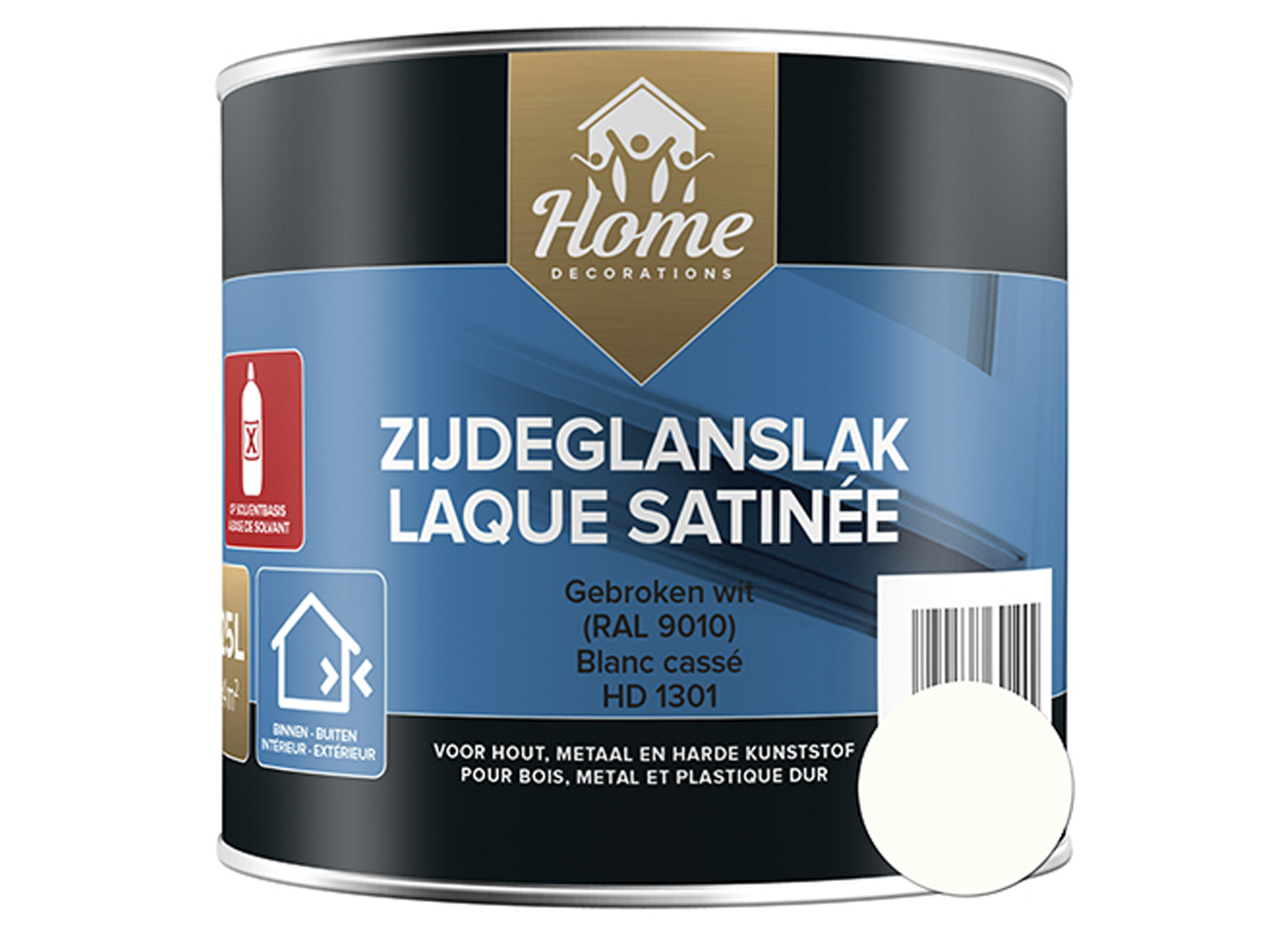 ZIJDEGLANSLAK GEBROKEN WIT (HD1301) 250ML