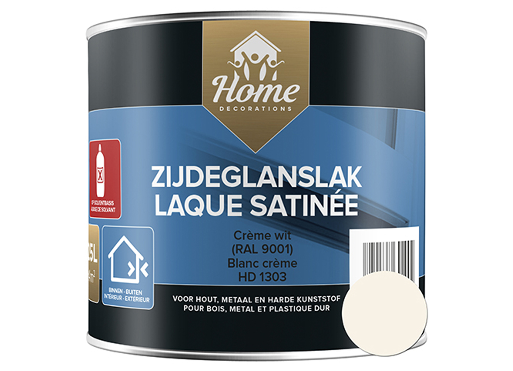 ZIJDEGLANSLAK CREME WIT (HD1303) 250ML