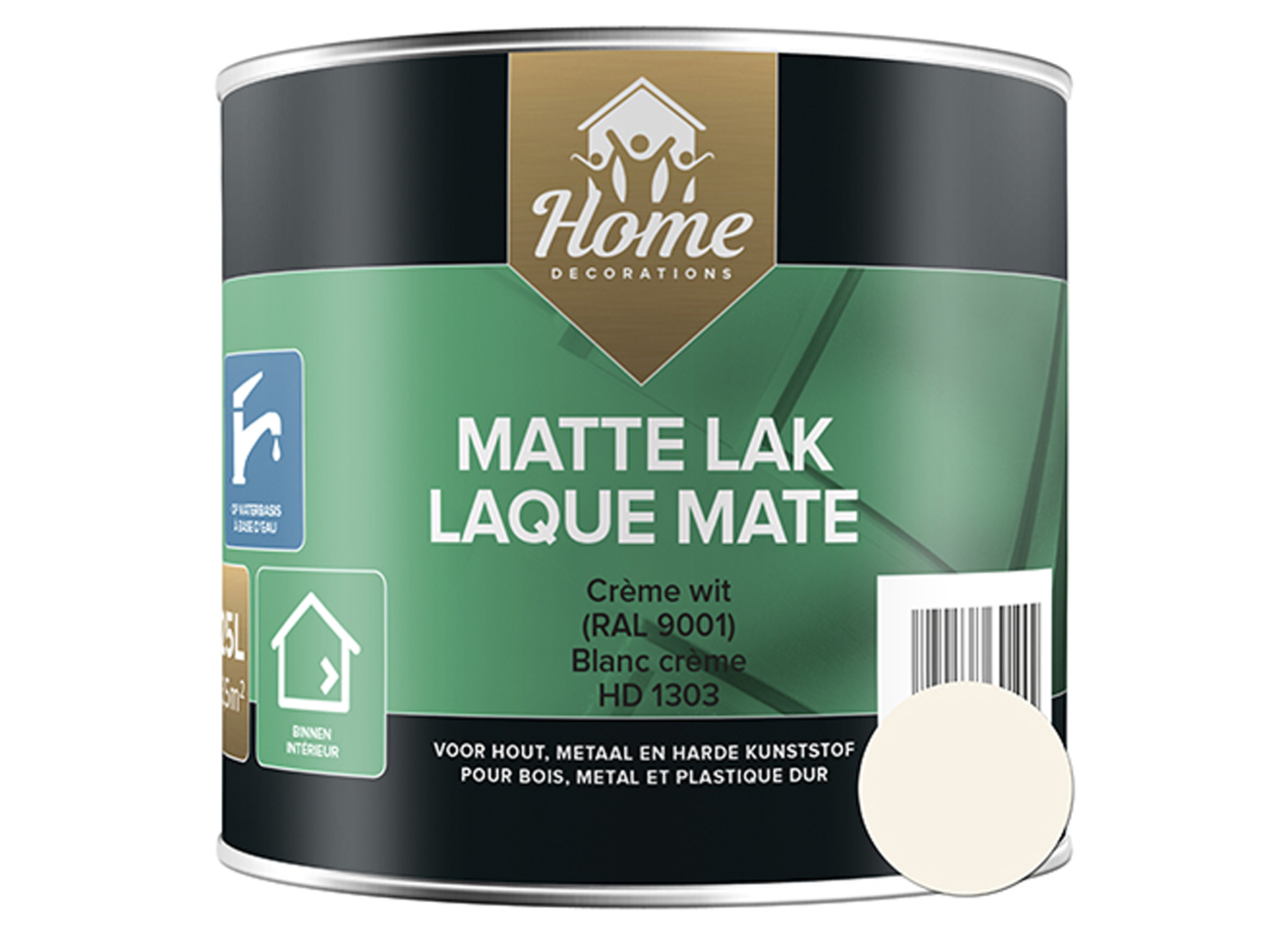 MATTE LAK OP WATERBASIS CREME 250ML