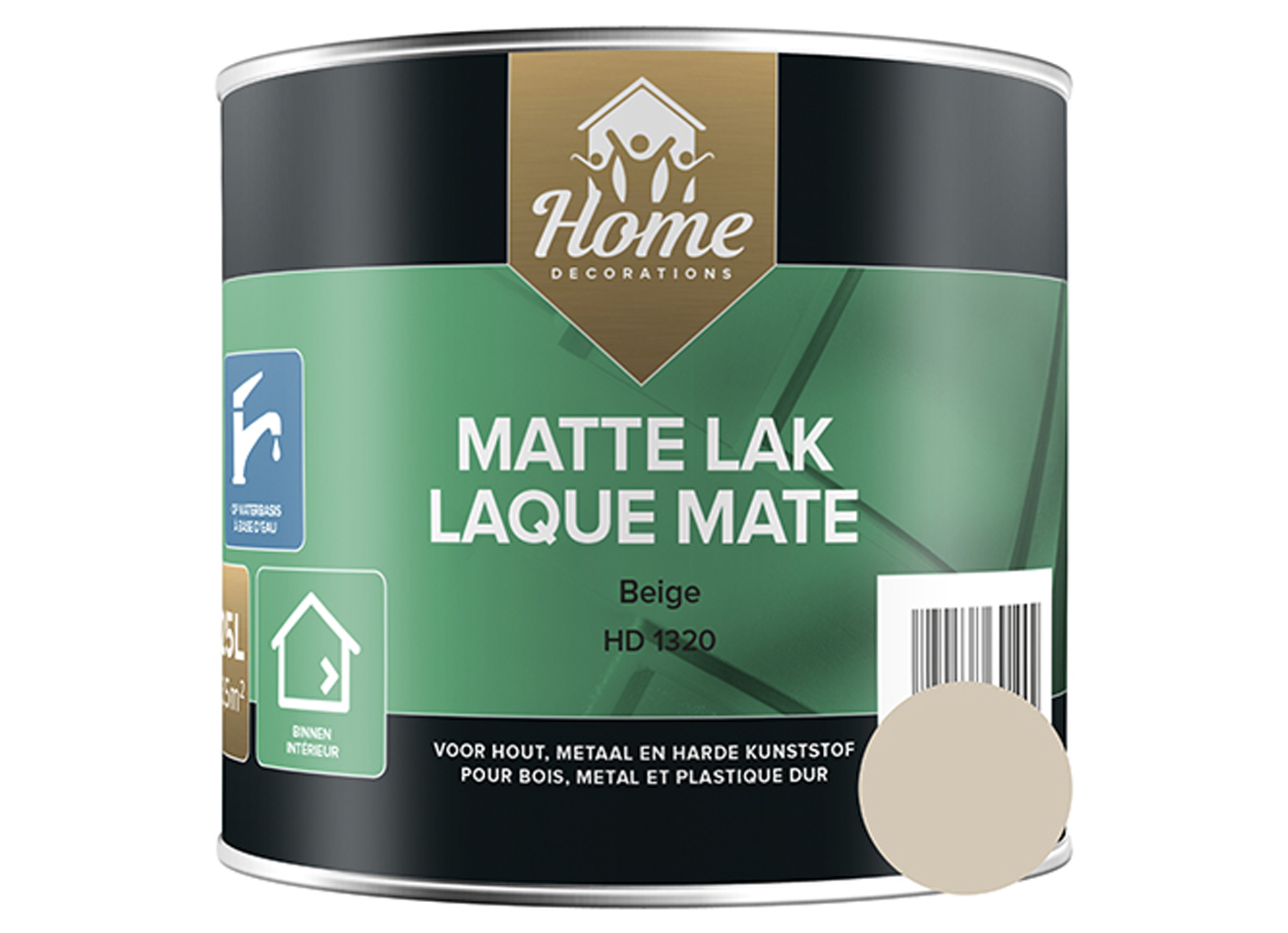 LAQUE MATE A BASE D'EAU BEIGE 250ML