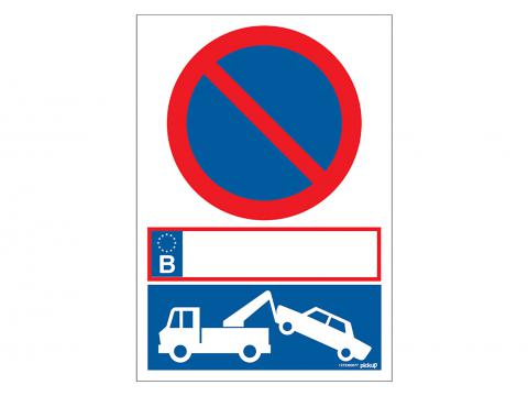 BORD 23X33CM PARKEERVERBOD WEGSLEEPREGELING