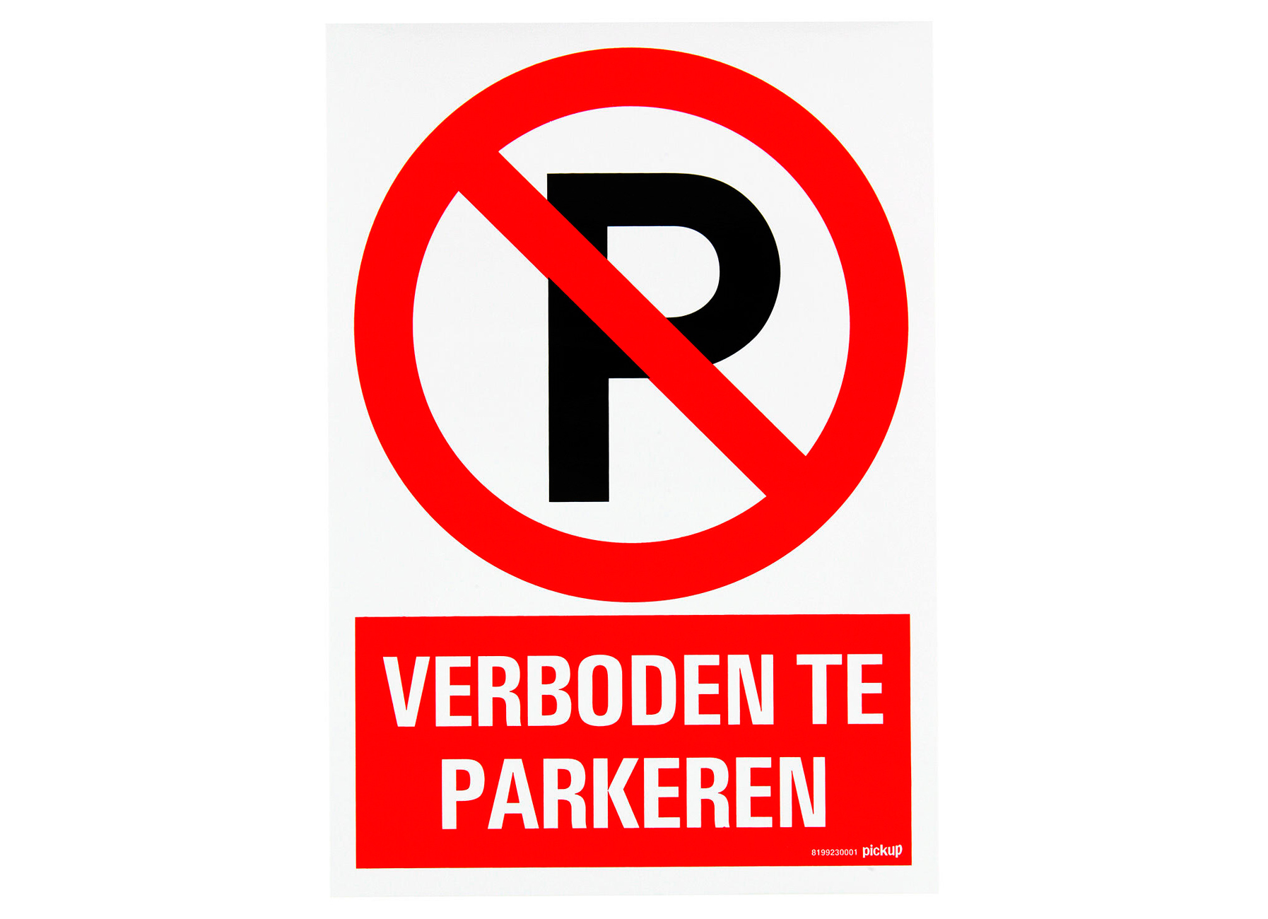 PICTOGRAM VERBODEN TE PARKEREN 23X33CM