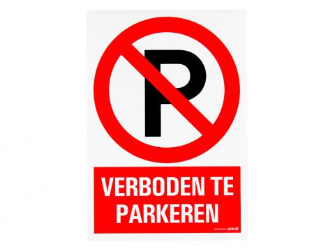 PICTOGRAM VERBODEN TE PARKEREN 23X33CM