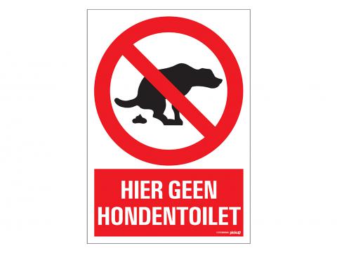 PANNEAU 23X33CM HIER GEEN HONDENTOILET (NL)