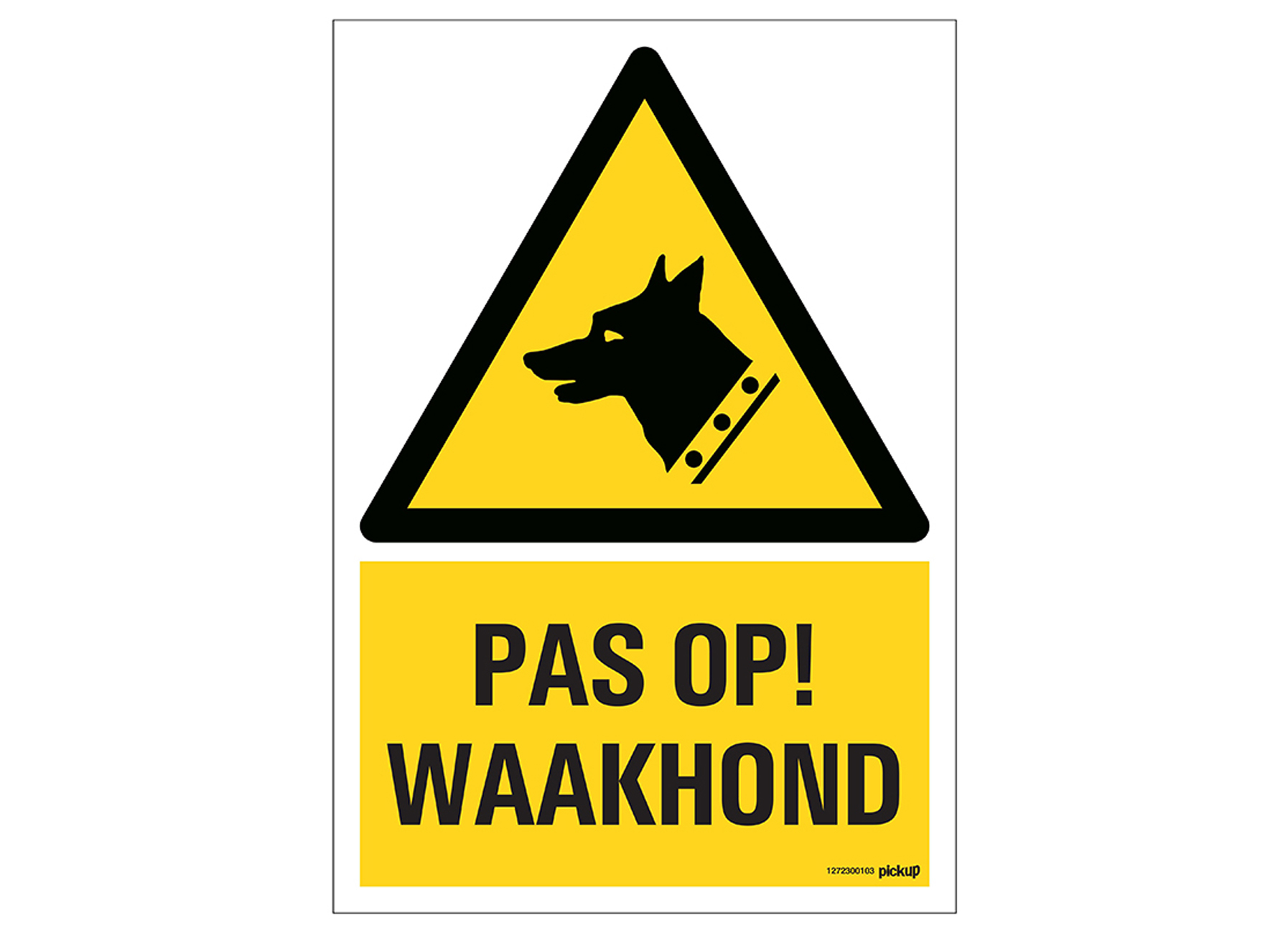 BORD 23X33CM PAS OP! WAAKHOND