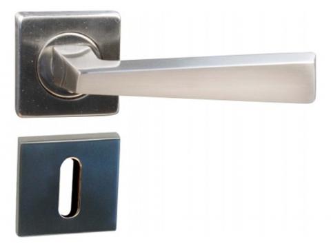 BEQUILLE + ROSACE + ENTREE CLE ALU NICKEL TRAME