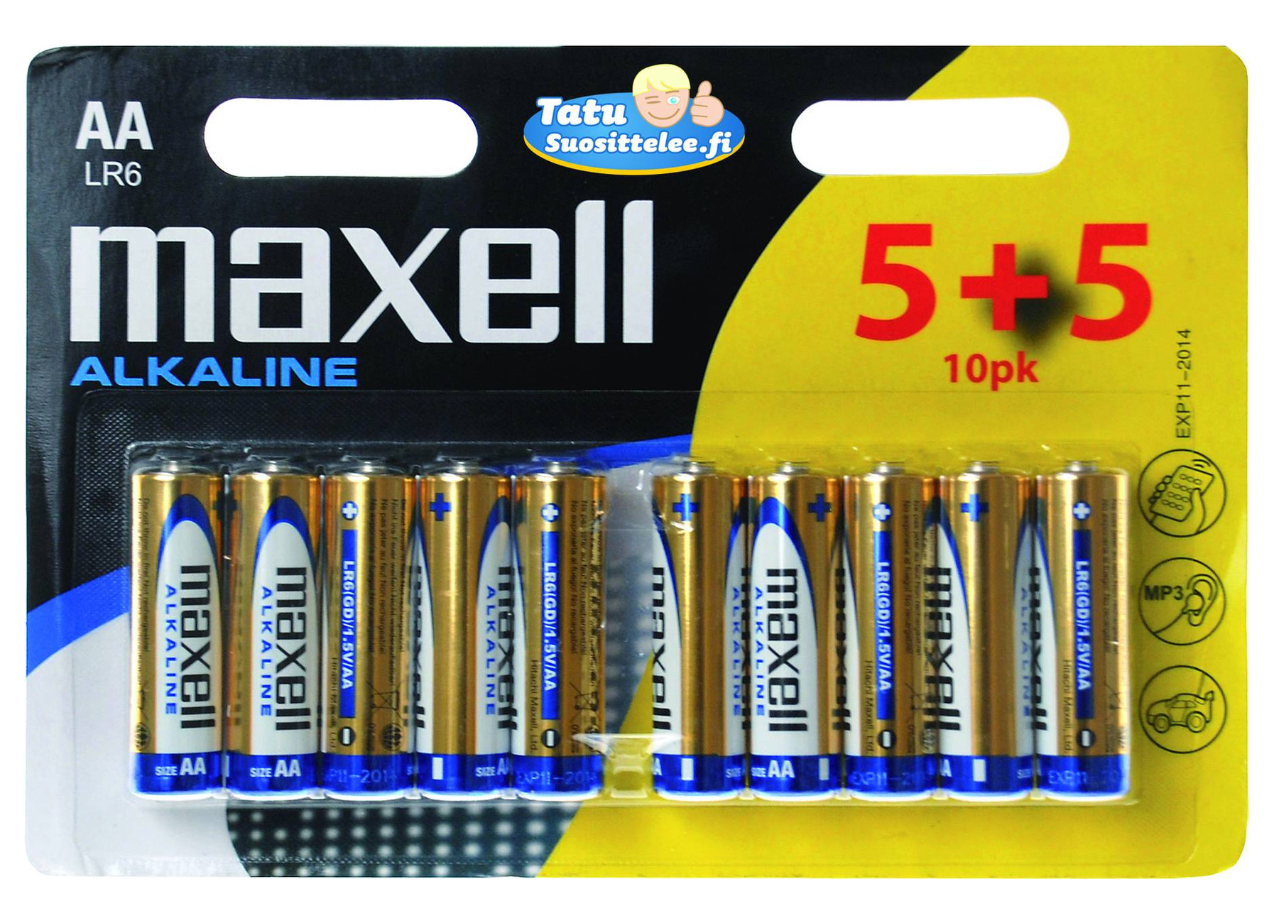Alkalinebatterij LR06 (AA) 1,5 V - blister 10 stuks