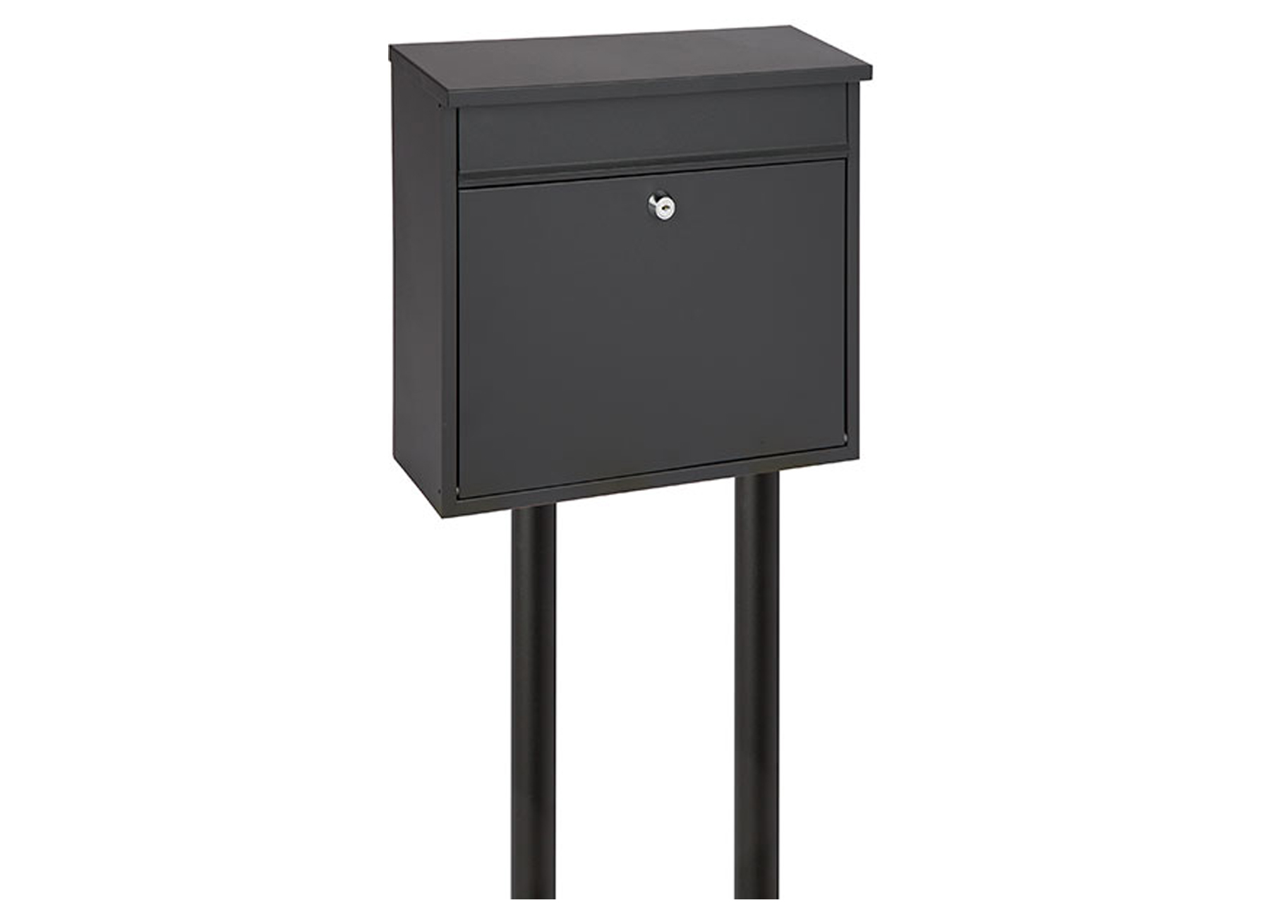 DOUBLE PIQUET DE SUPPORT POUR BOITE AUX LETTRES ANTHRACITE MAT