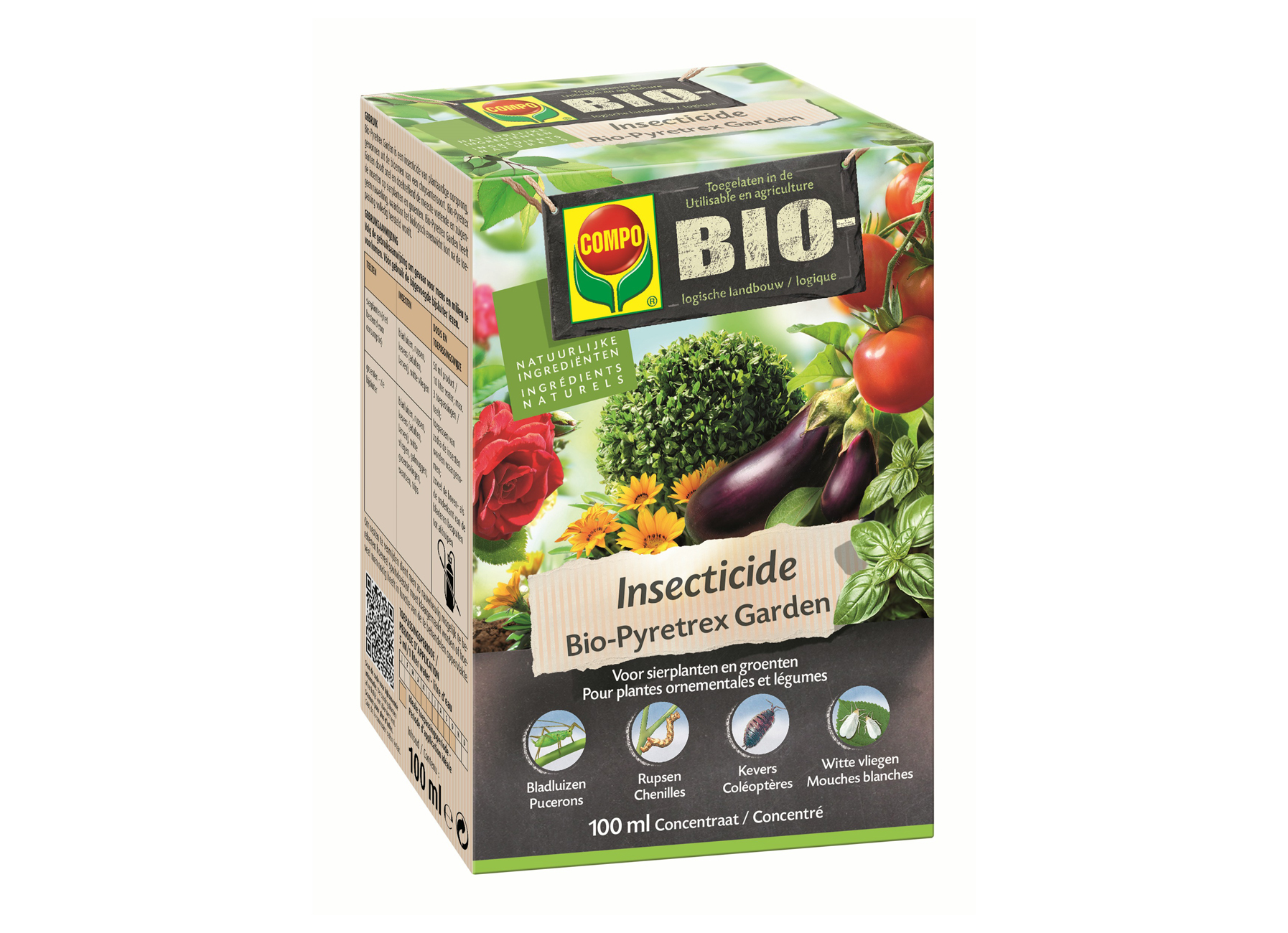 COMPO BIO INSECTICIDE BIO-PYRETREX GARDEN CONCENTRE 100ML