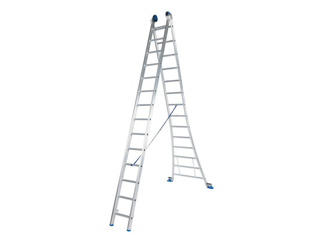 SOLIDE schuifladder open voet 2x14 sporten