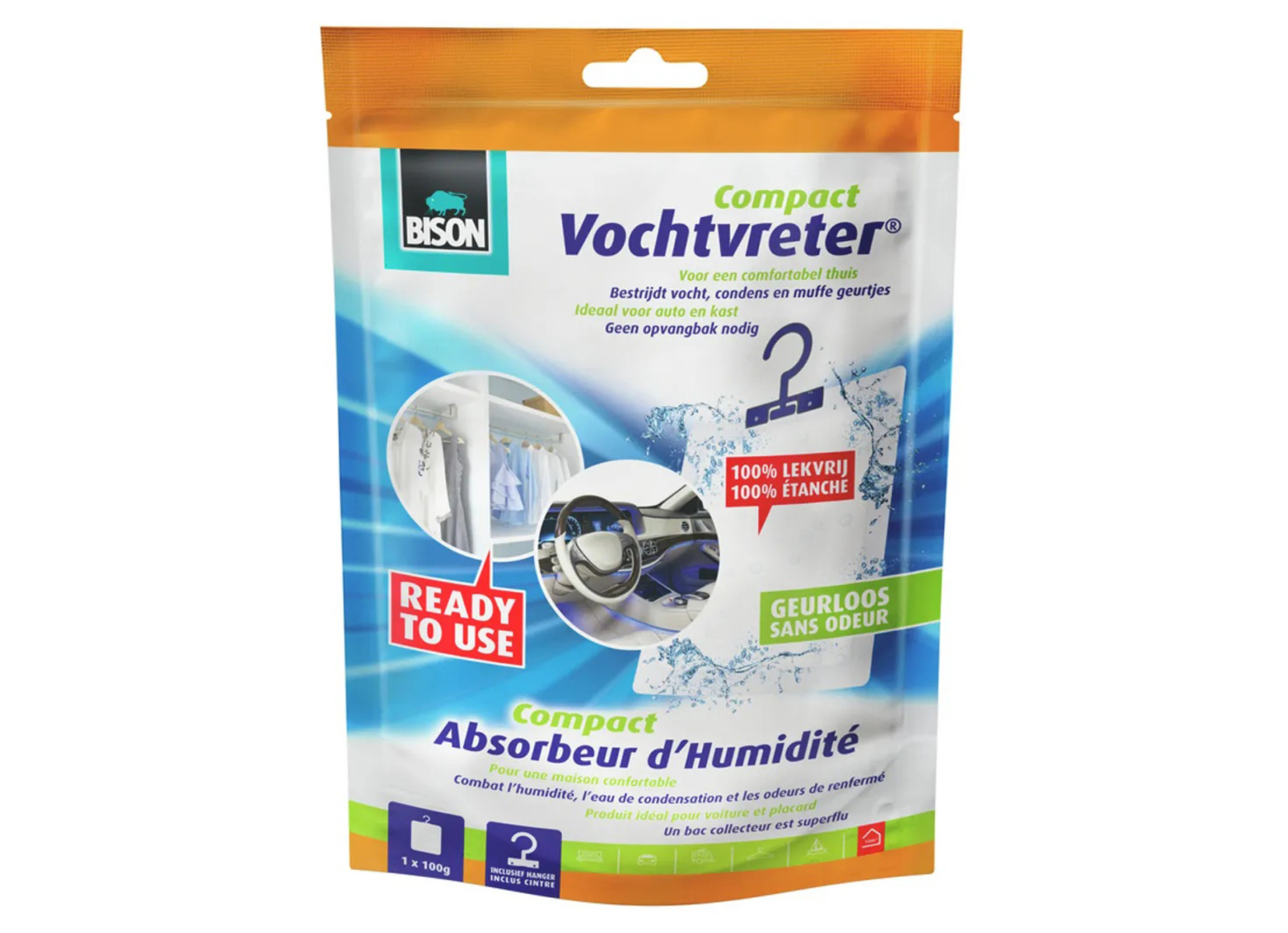 BISON VOCHTVRETER COMPACT NEUTRAAL 100G