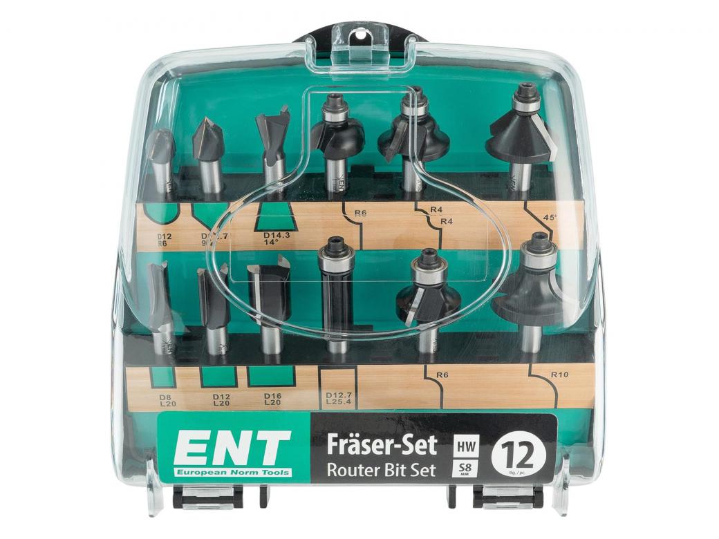 ENT BOVENFREZENSET S8 12 STUKS KUNSTSTOF KOFFER