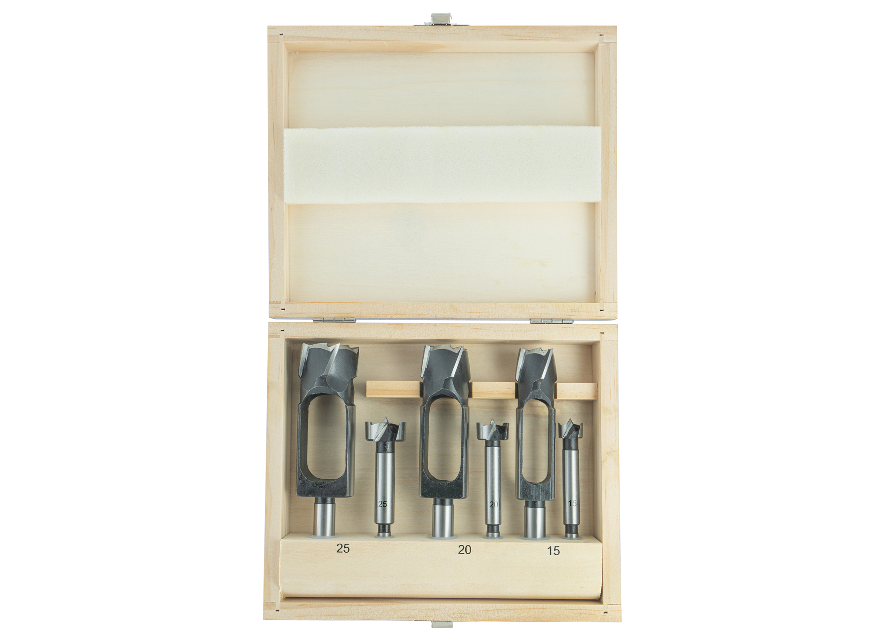 ENT COFFRET DE 6 COUPE-TENONS ET MECHES FORSTNER Ø15/20/25 WS