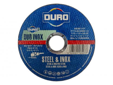 DURO DOORSLIJPSCHIJF F 115-22 125X1,6X22,2MM STAAL & INOX