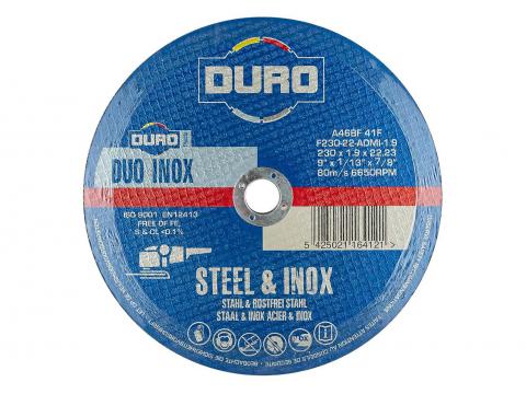 DURO DOORSLIJPSCHIJF F 230-22 230X1,9X22,2MM STAAL & INOX