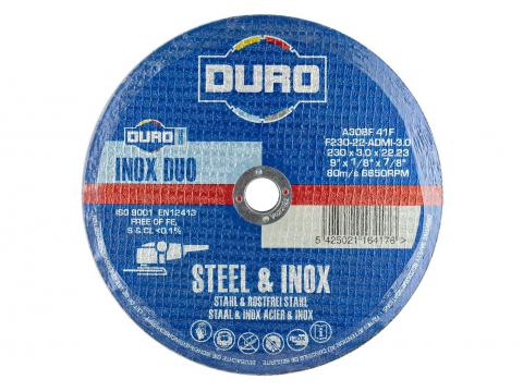 DURO DOORSLIJPSCHIJF F 230-22 230X3,0X22,2MM STAAL & INOX
