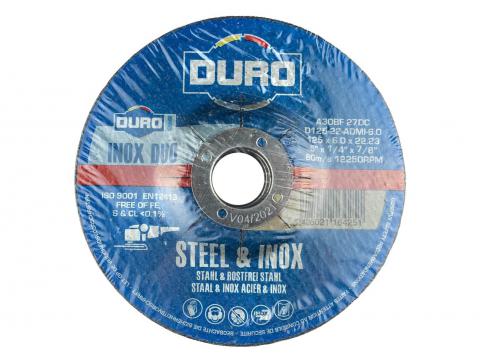 DURO DISQUE A TRONCONNER D 125-22 125X6,0X22,2MM STAAL & INOX
