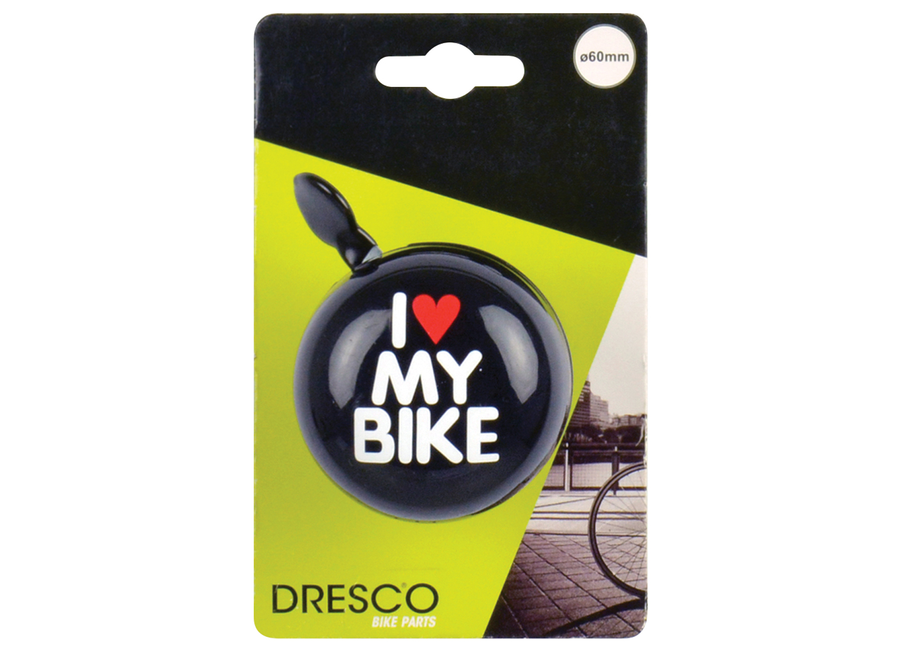 SONNETTE DE VELO DINGDONG I LOVE MY BIKE 60MM