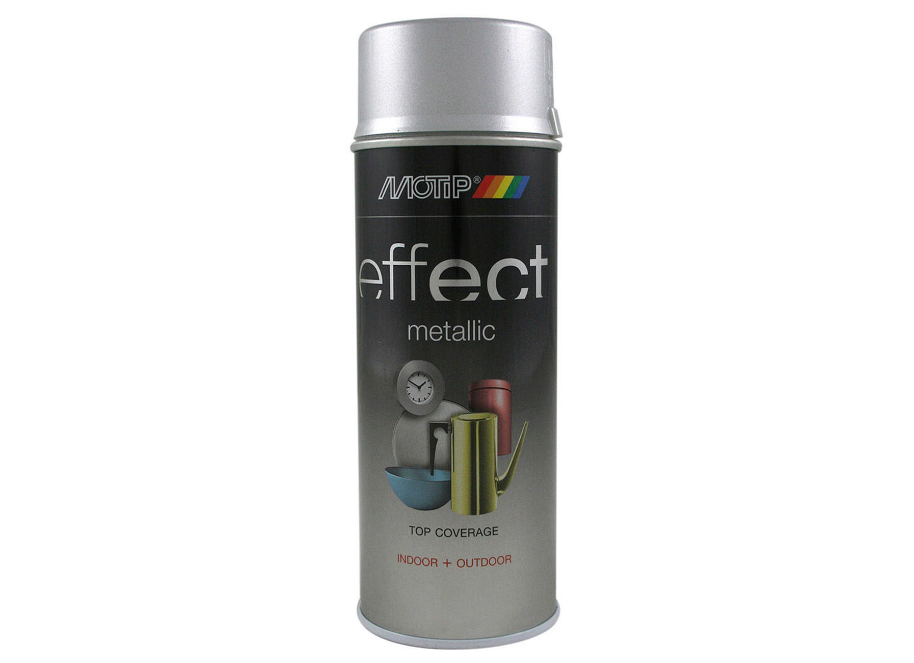 MOTIP SPRAY DECO EFFECT METALLIC ZILVER 400ML