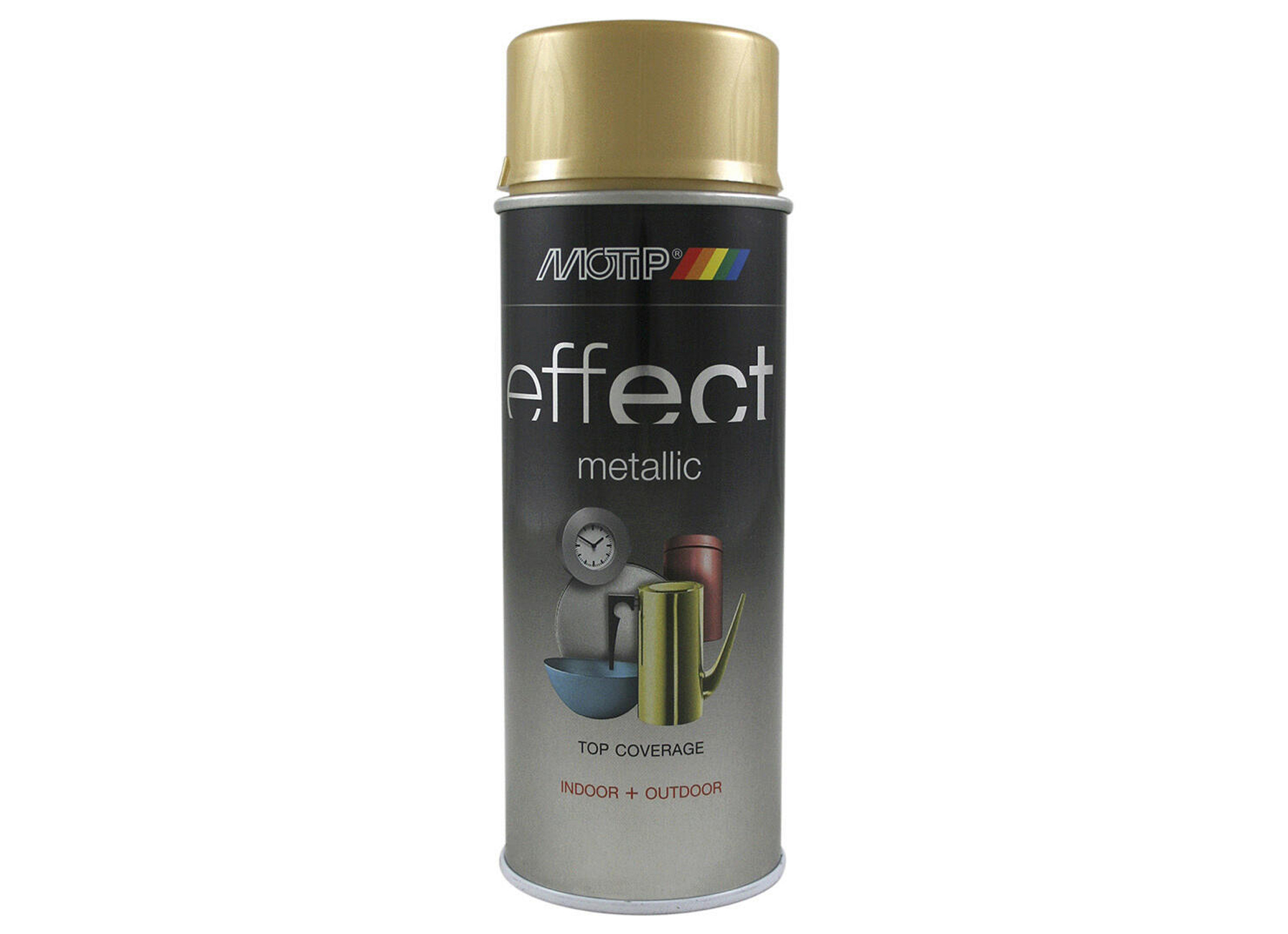 MOTIP SPRAY DECO EFFECT METALLIC PUUR GOUD 400ML