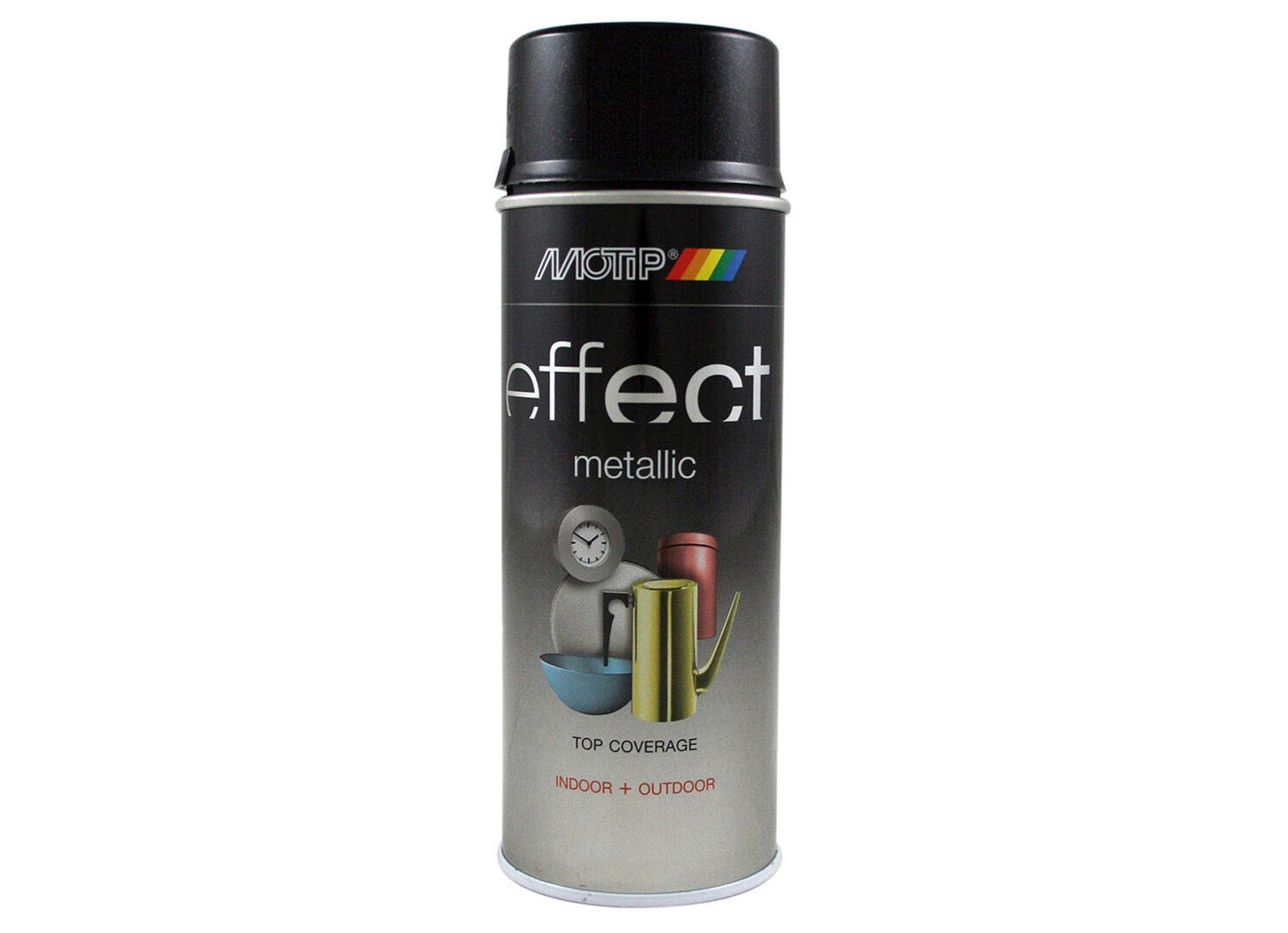 MOTIP SPRAY DECO EFFECT METALLIC ZWART 400ML