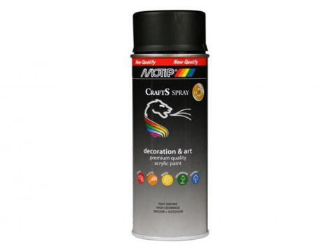 SPRAY CRAFTS HOOGGLANS DIEP ZWART RAL 9005 400ML