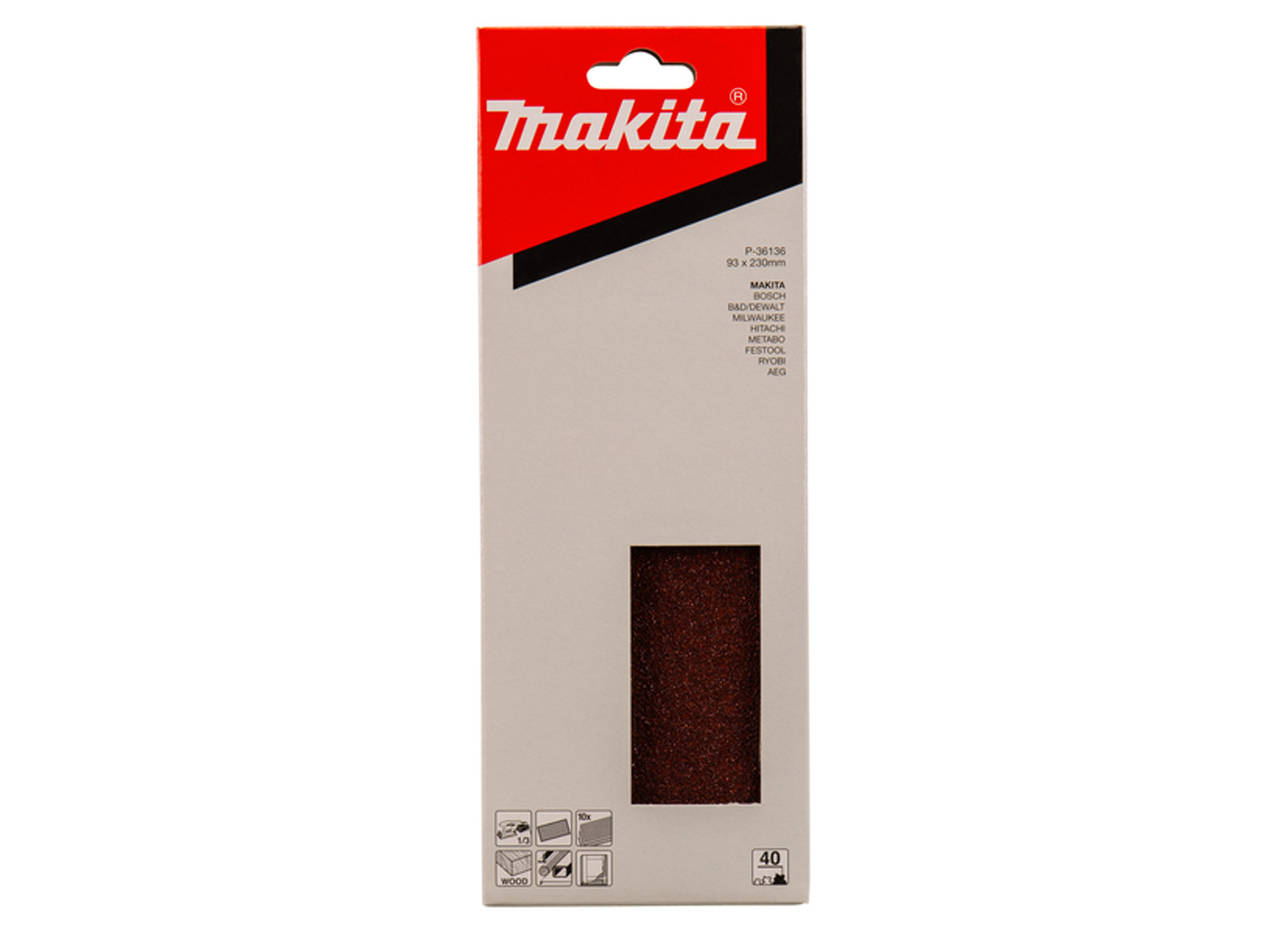 MAKITA FEUILLE DE PONCAGE 93X228MM ROUGE