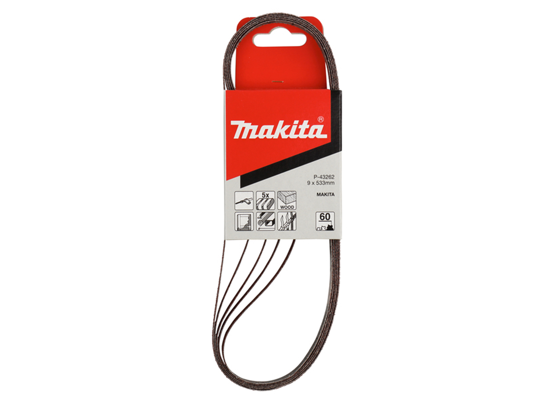 MAKITA SCHUURBAND 9X533MM RED K60