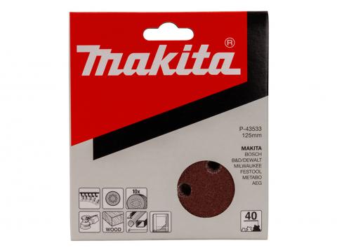 DISQUE ABRASIVE RED VELCRO Ø125 G40 P-43533