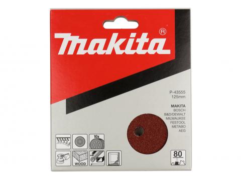 DISQUE ABRASIVE RED VELCRO Ø125 G80 P-43555