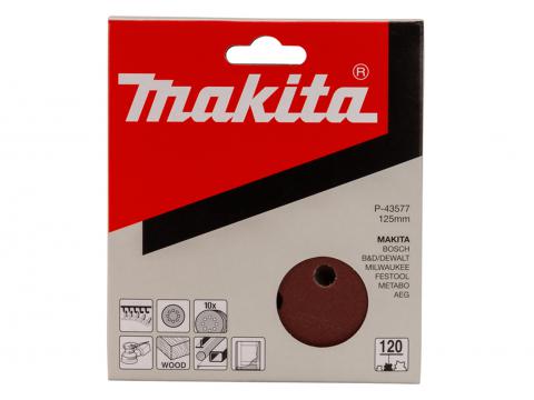 DISQUE ABRASIVE RED VELCRO Ø125 G120 P-43577