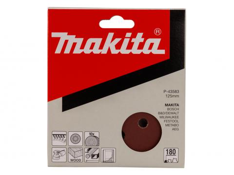 DISQUE ABRASIVE RED VELCRO Ø125 G180 P-43583