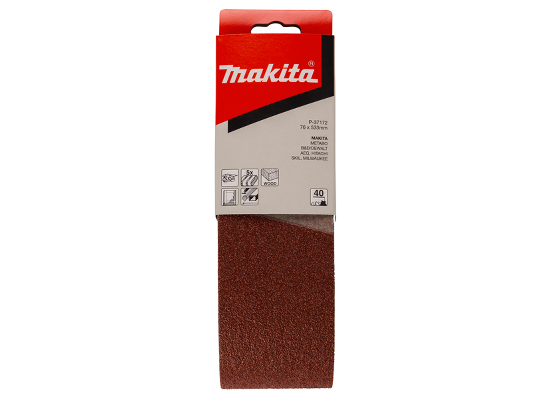 MAKITA BANDE ABRASIVE 76X533MM RED