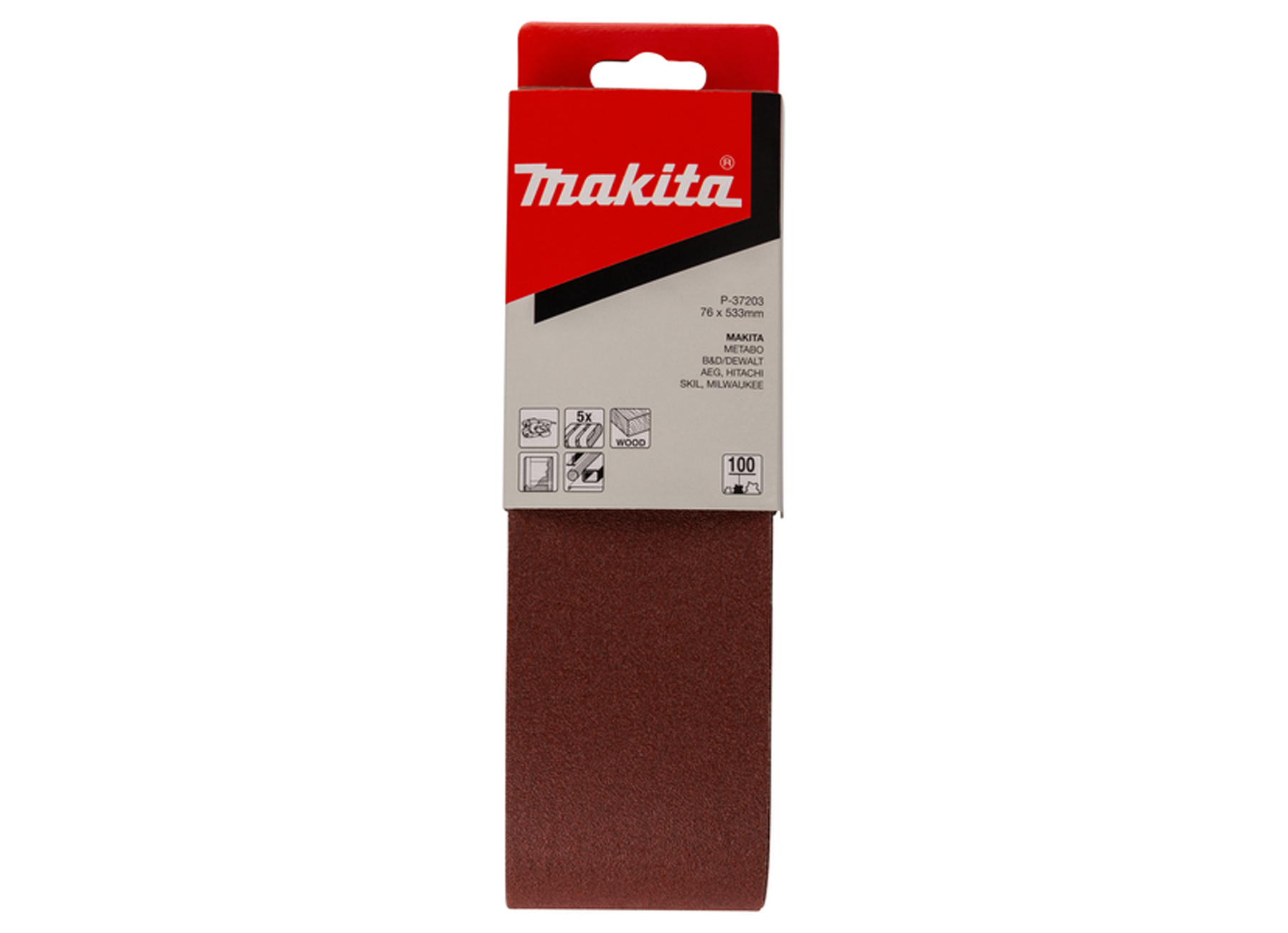 MAKITA BANDE ABRASIVE 76X533MM RED