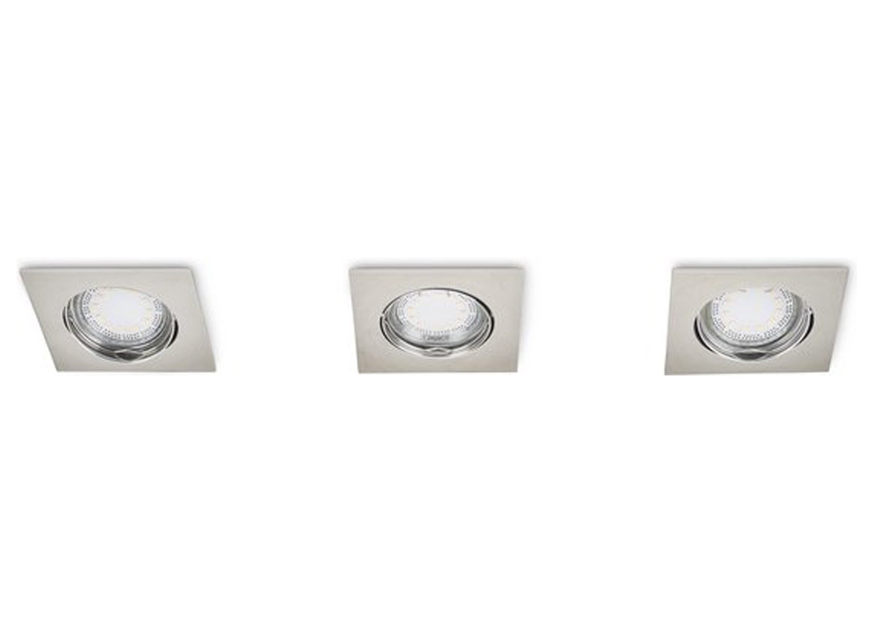 SPOT ENCASTRER INCLINABLE GU10 3X3W NICKEL