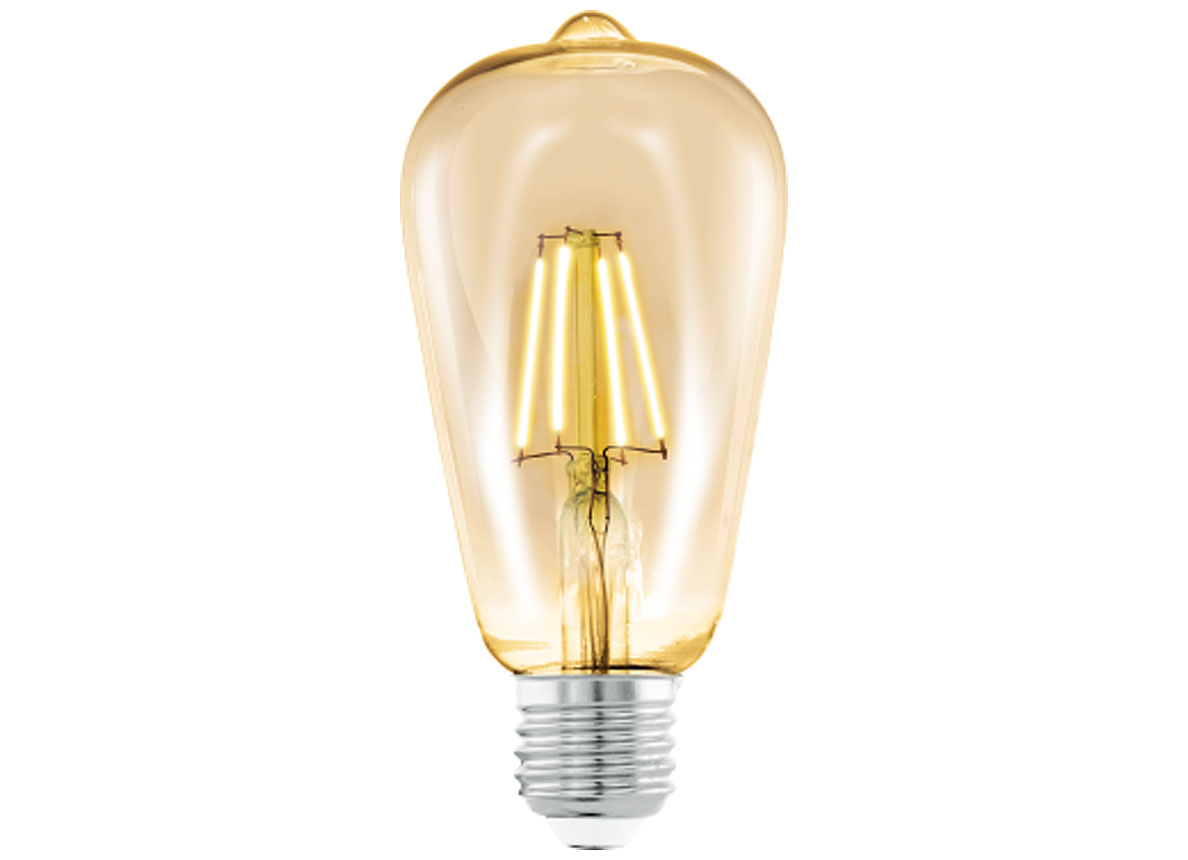 EGLO LED LAMP ST64 E27 4W 2200K AMBER