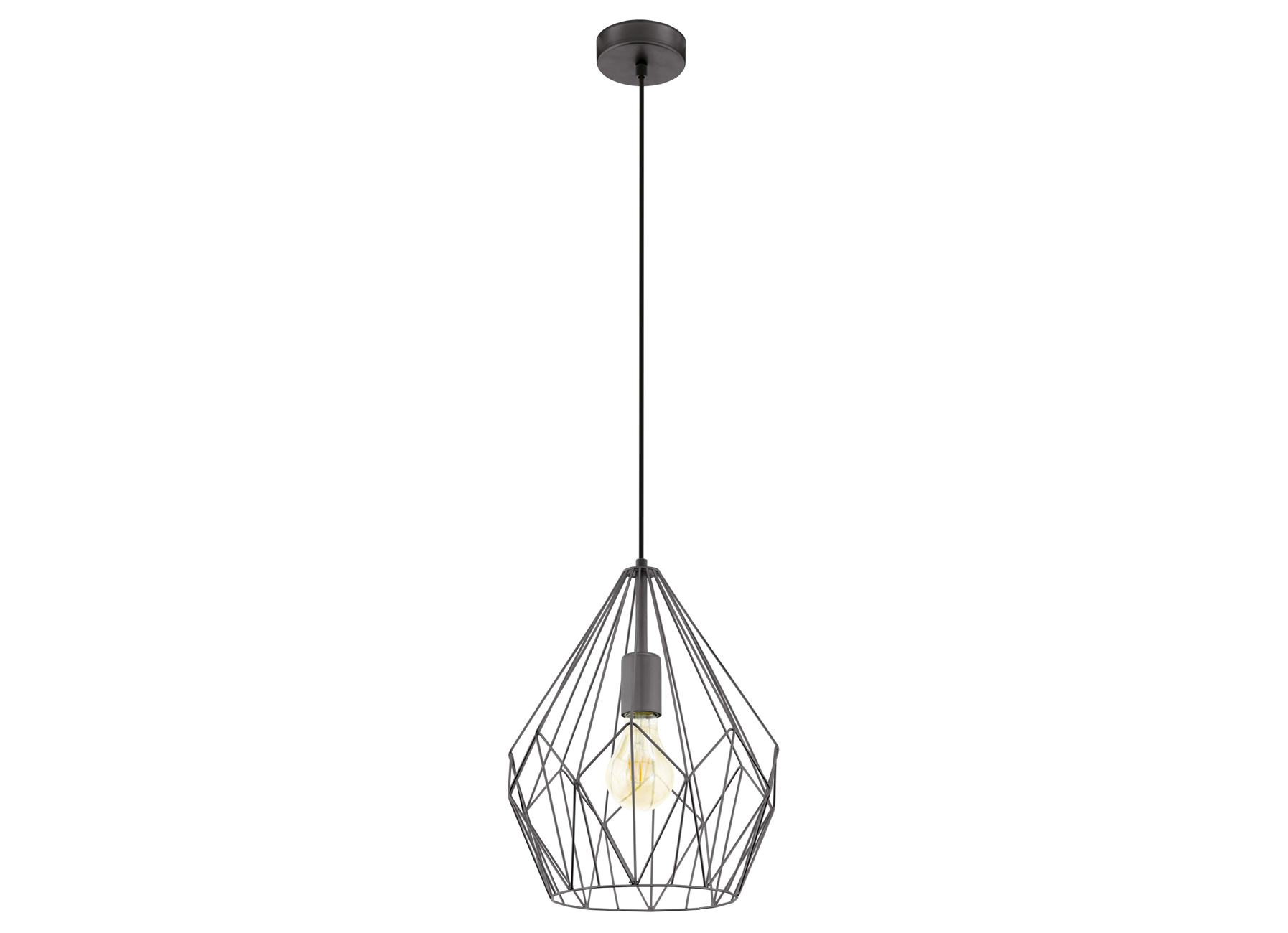 EGLO SUSPENSION VINTAGE CARLTON ACIER NOIR