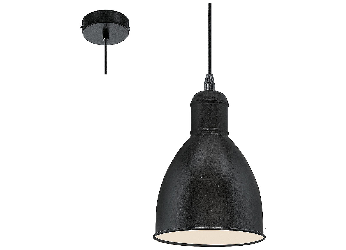 EGLO HANGLAMP/1 E27 ZWART ''PRIDDY''