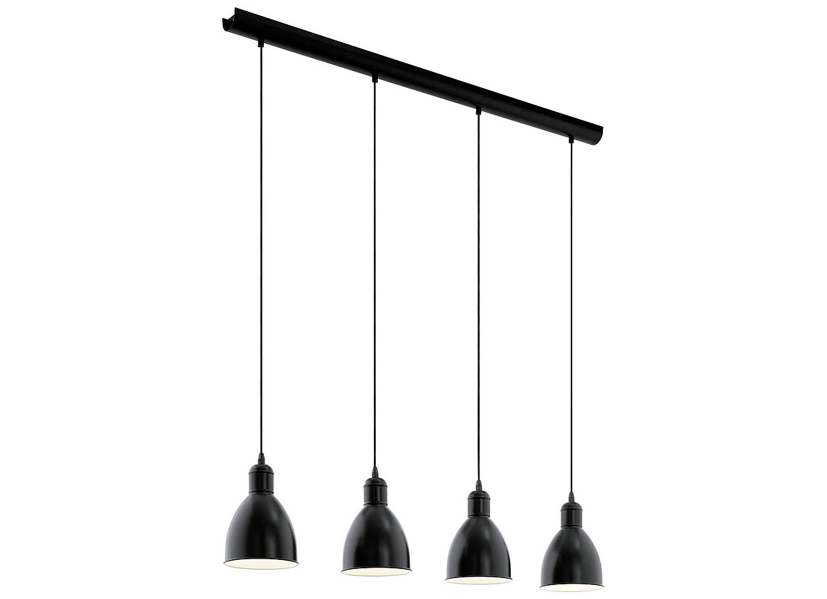 EGLO HANGLAMP/4 E27 ZWART ''PRIDDY''