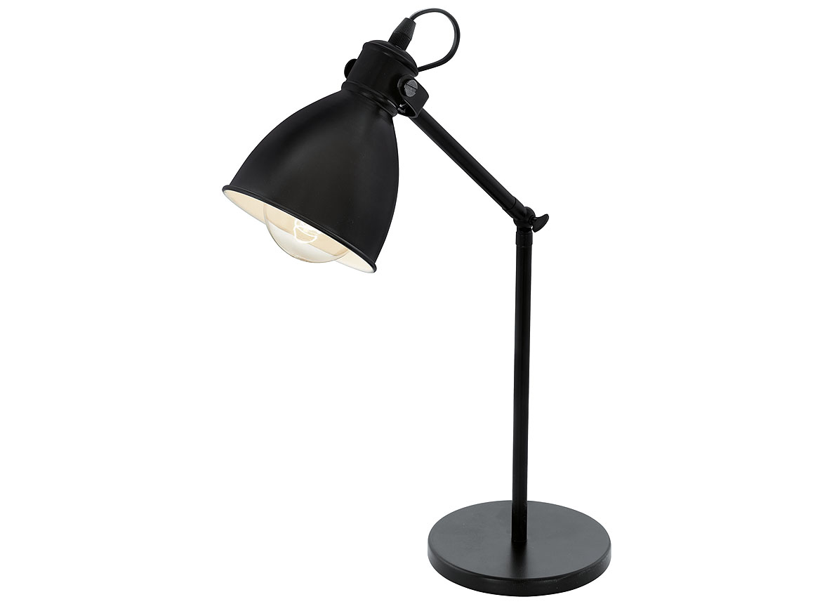 EGLO BUREAULAMP/1 E27 ZWART ''PRIDDY''