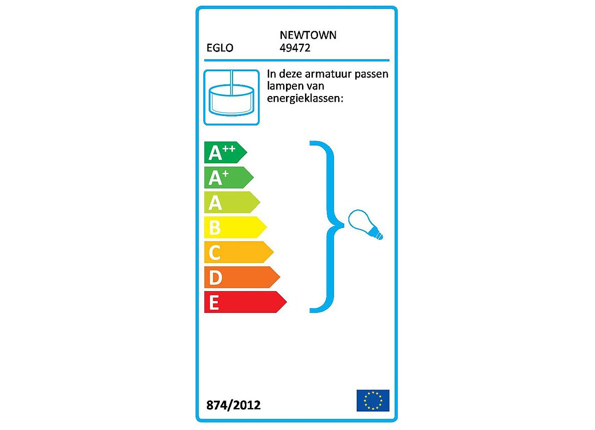 EGLO SUSPENSION NEWTOWN 1X60W Ø275MM
