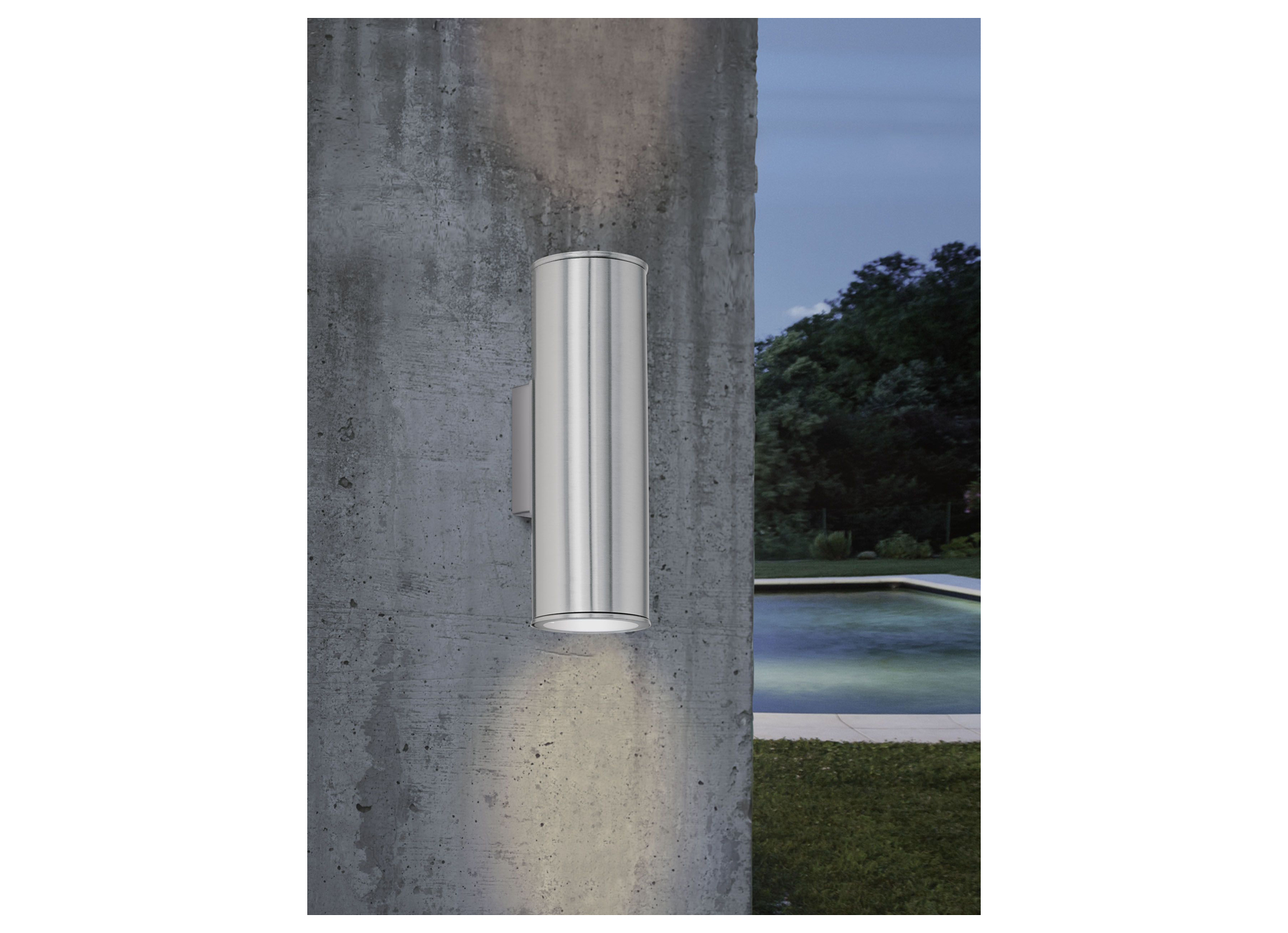 EGLO APPLIQUE MURALE INOX 2X3W
