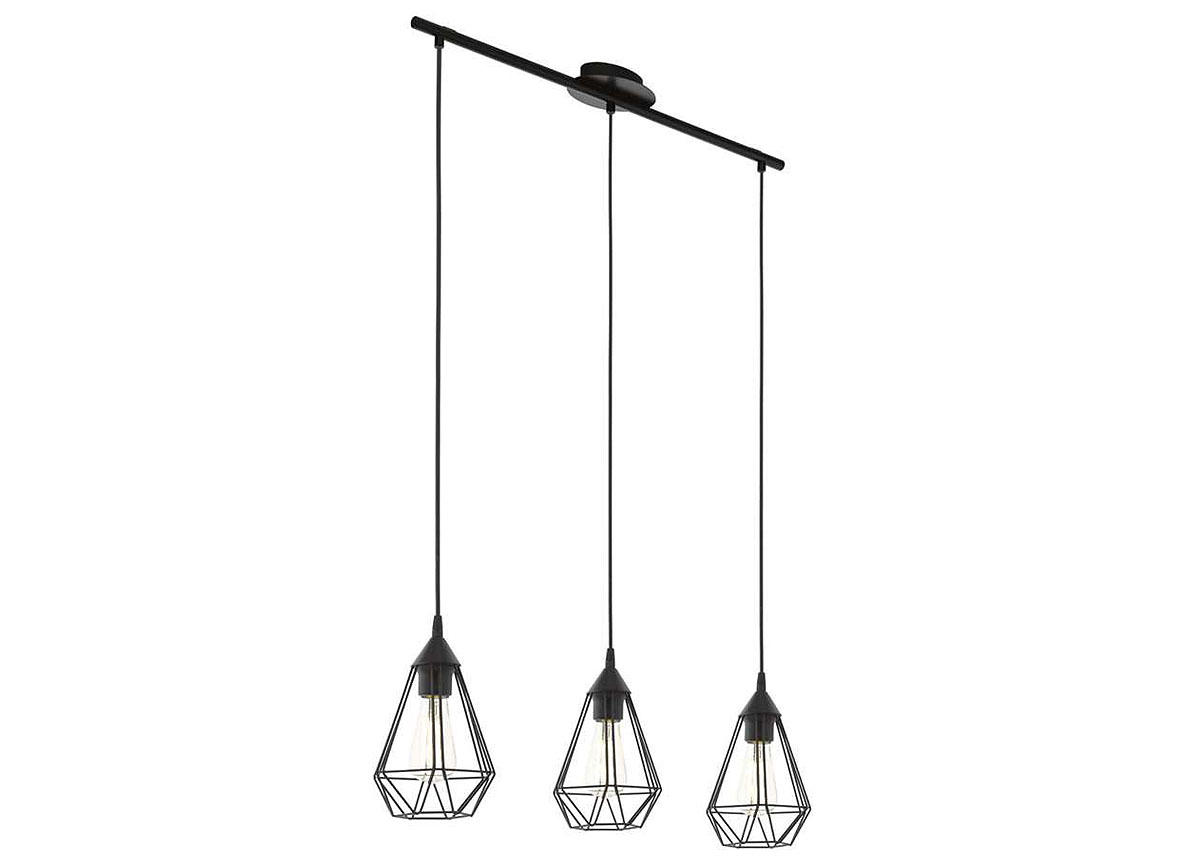 EGLO HANGLAMP 3XE27 790MM MAT ZWART ''TARBES''