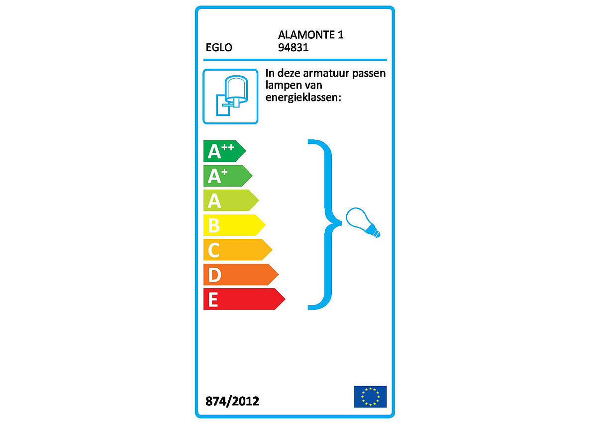 EGLO APPLIQUE ALAMONTE 1 1X60W