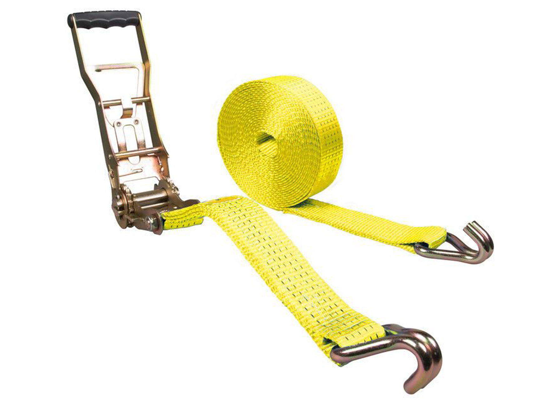 SANGLE D'ARRIMAGE A CLIQUET 2 PARTIES 50MM 5000KG L=9M JAUNE ERGO