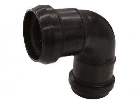 COUDE SANITAIRE Ø50 87° PP NOIR FF