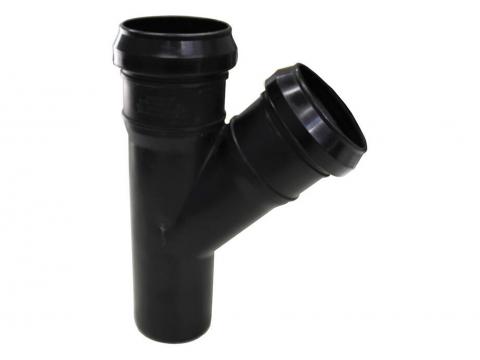 T SANITAIRE Ø32 45° PP NOIR MFF